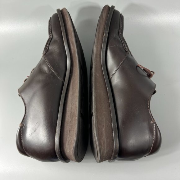 100% Authentic Prada Squared-toe Brown Leather Oxford Shoes, 10 main image 6